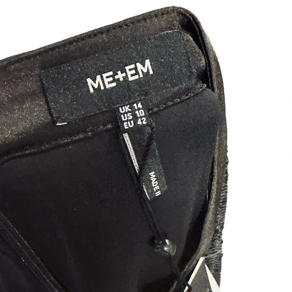 ✌️sold✌️Nwt ME+EM Sequin + Georgette Godet Maxi Skirt Sequinned Satin Black 10 - Picture 4 of 16